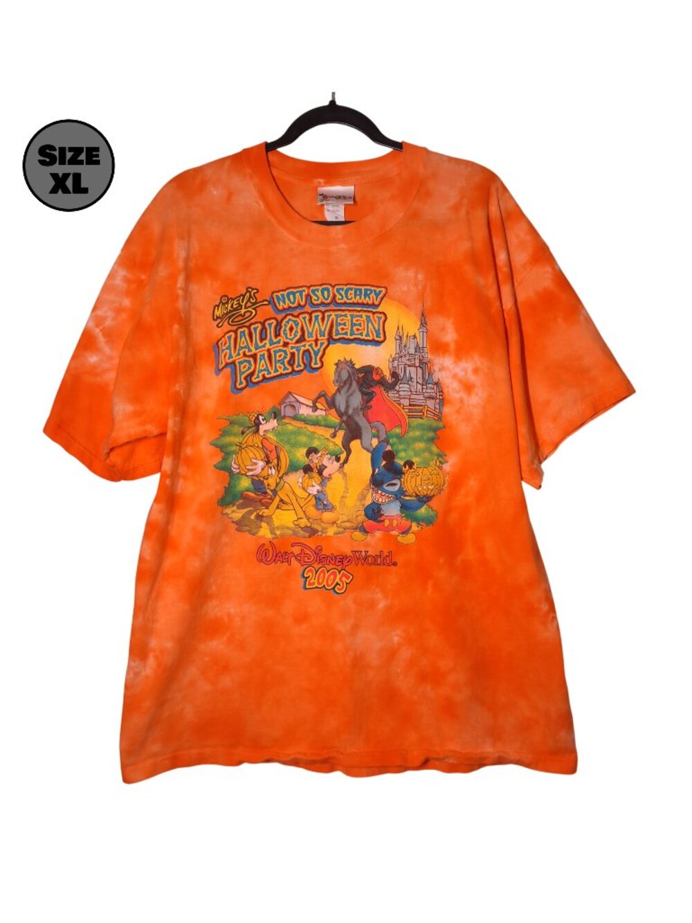 Walt Disney World Mickey's Not So Scary Halloween Party 2005 USED Shirt: XL, Y2K